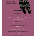 Literarische Soirée mit Ann Cotten und Charlotte Gneuß
